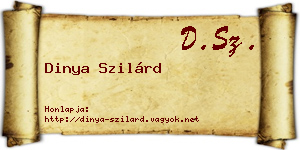 Dinya Szilárd névjegykártya
