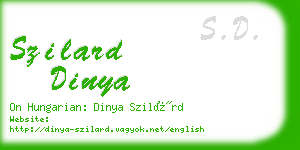 szilard dinya business card